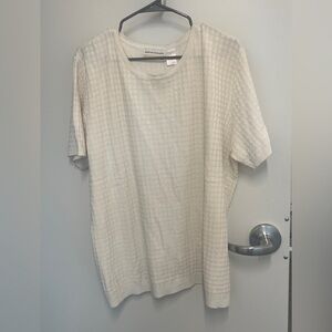 8. Alfred Dunner Textured Short Sleeve Blouse - Cream